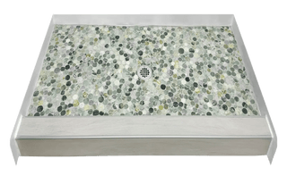 AURORA - Green Stone Shower Pan – Celestial Collection - Muraflo