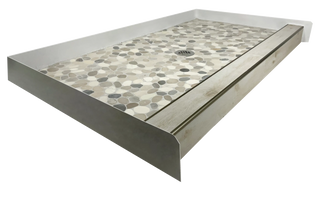 PEBBLE BEACH - Beach - Inspired Pebble Shower Pan – Castaway Collection - Muraflo