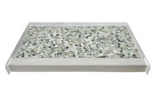 AURORA - Green Stone Shower Pan – Celestial Collection - Muraflo
