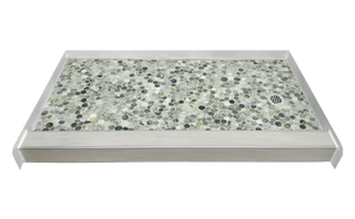 AURORA - Green Stone Shower Pan – Celestial Collection - Muraflo