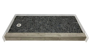 OCEAN DEPTHS - Ocean - Inspired Pebble Shower Pan – Castaway Collection - Muraflo