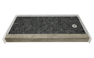 OCEAN DEPTHS - Ocean - Inspired Pebble Shower Pan – Castaway Collection - Muraflo