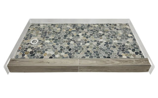 RIVERBED - Natural River Pebble Shower Pan – Castaway Collection - Muraflo