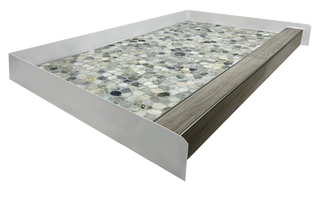 SEAFOAM - Calming Green Pebble Shower Pan – Castaway Collection (Copy) Muraflo