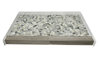 SEAFOAM - Calming Green Pebble Shower Pan – Castaway Collection - Muraflo