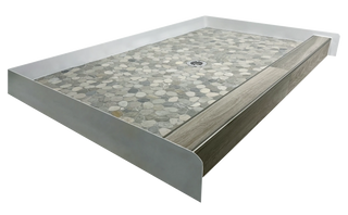 SHORELINE - Coastal - Inspired Pebble Shower Pan – Castaway Collection - Muraflo