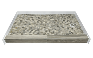 SHORELINE - Coastal - Inspired Pebble Shower Pan – Castaway Collection - Muraflo