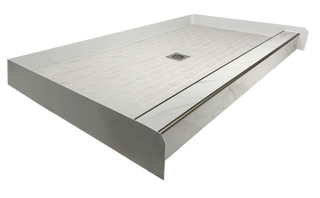 BIANCO CARRARA - Classic White Marble Ceramic Shower Pan – Elemental Marble Collection (Copy) Muraflo