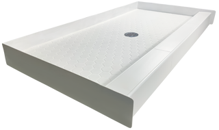 WHITE HEX - Elegant White Hexagon Ceramic Shower Pan – Monochrome Collection Muraflo