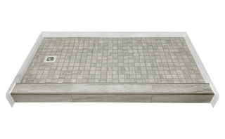 COOL TONES - Modern Gray Ceramic Shower Pan – Soft Stone Collection Muraflo