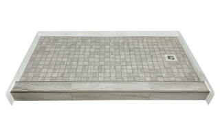 COOL TONES - Modern Gray Ceramic Shower Pan – Soft Stone Collection Muraflo