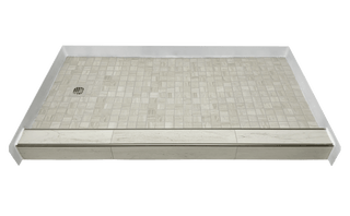 WARM NOTES - Warm - Toned Ceramic Shower Pan – Soft Stone Collection - Muraflo