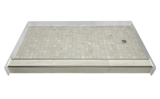 WARM NOTES - Warm - Toned Ceramic Shower Pan – Soft Stone Collection - Muraflo